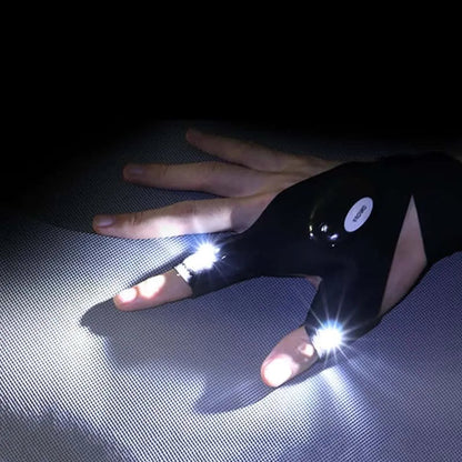 Wodoodporne rękawiczki z latarką LED